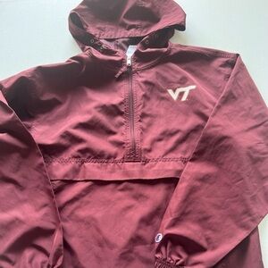 EUC Champion Virginia Tech Hokies Pullover Windbreaker Youth S LS (X) No Draw‎